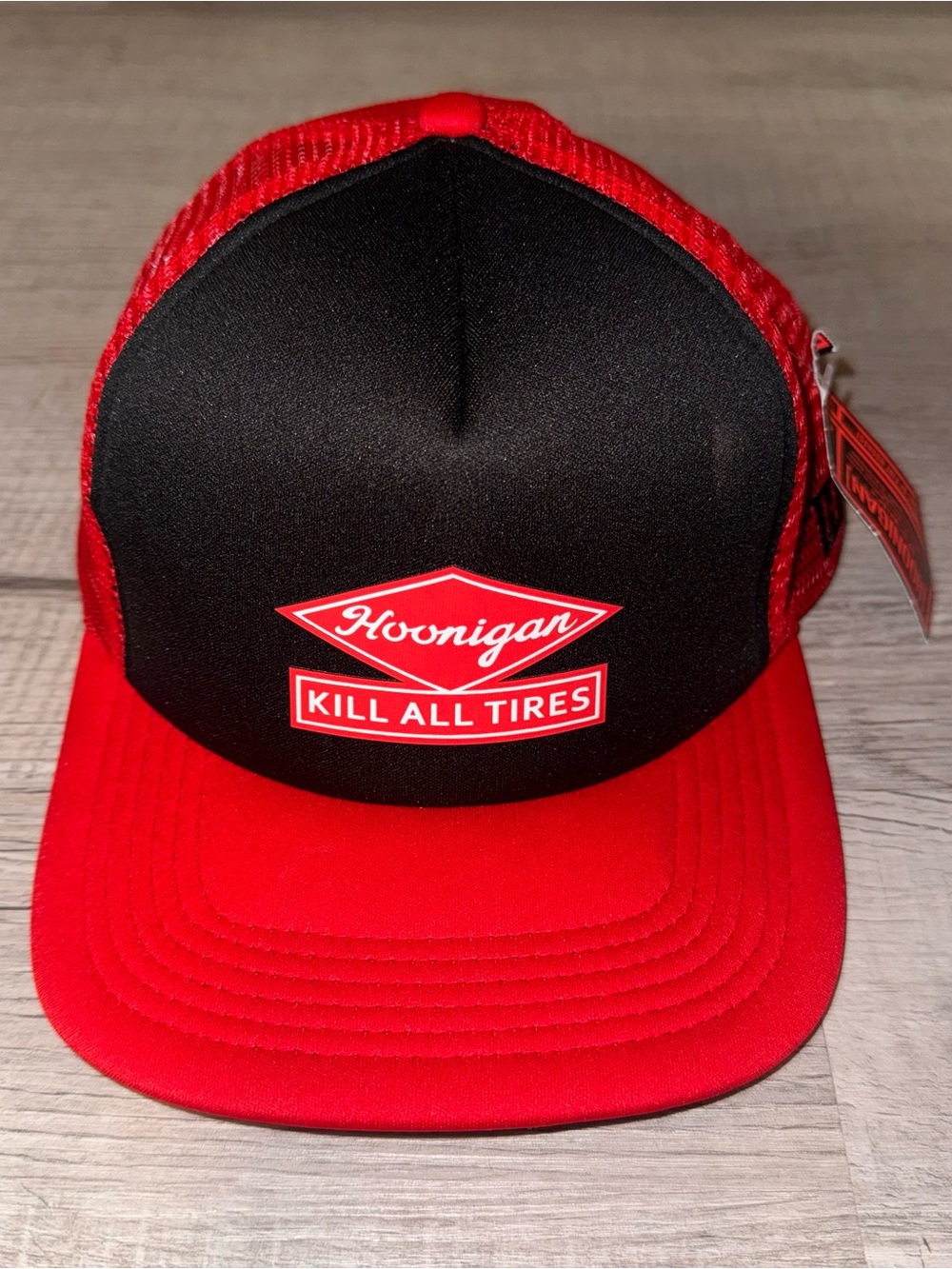 HOONIGAN Kill All Tires Cap / Hat Mesh Snapback Red Black Ken Block Hoonigan NWT